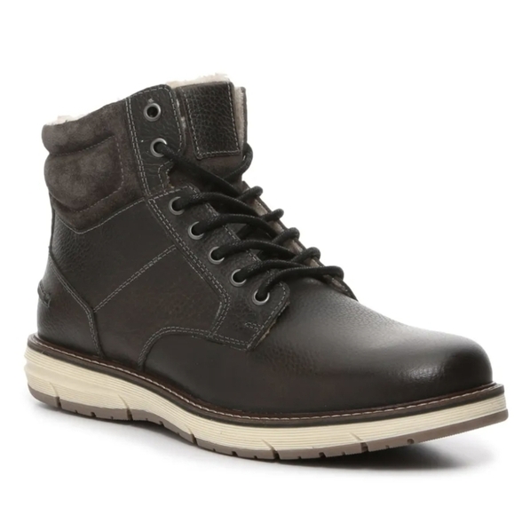 Crown Vintage Sheridan Boots Men Size 13 M Leather, Faux Fur - Picture 1 of 6